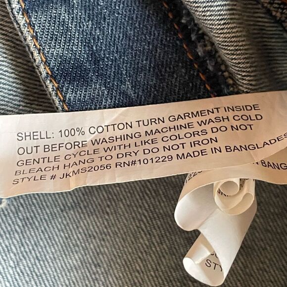 1 Sunset Lane Vintage Vibe 100% Cotton Button Down Denim Jacket (Size: Medium) - Picture 9 of 9